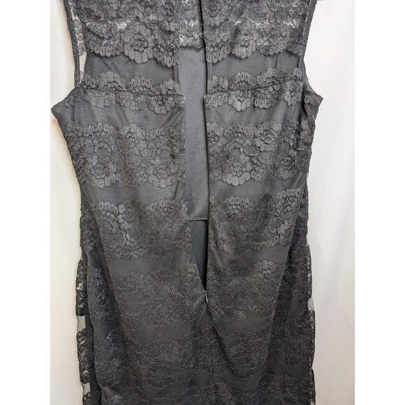 Women's Scarlett Black Lace Dress Sleeveless Stone Embellishments Size 16 - Picture 6 of 12